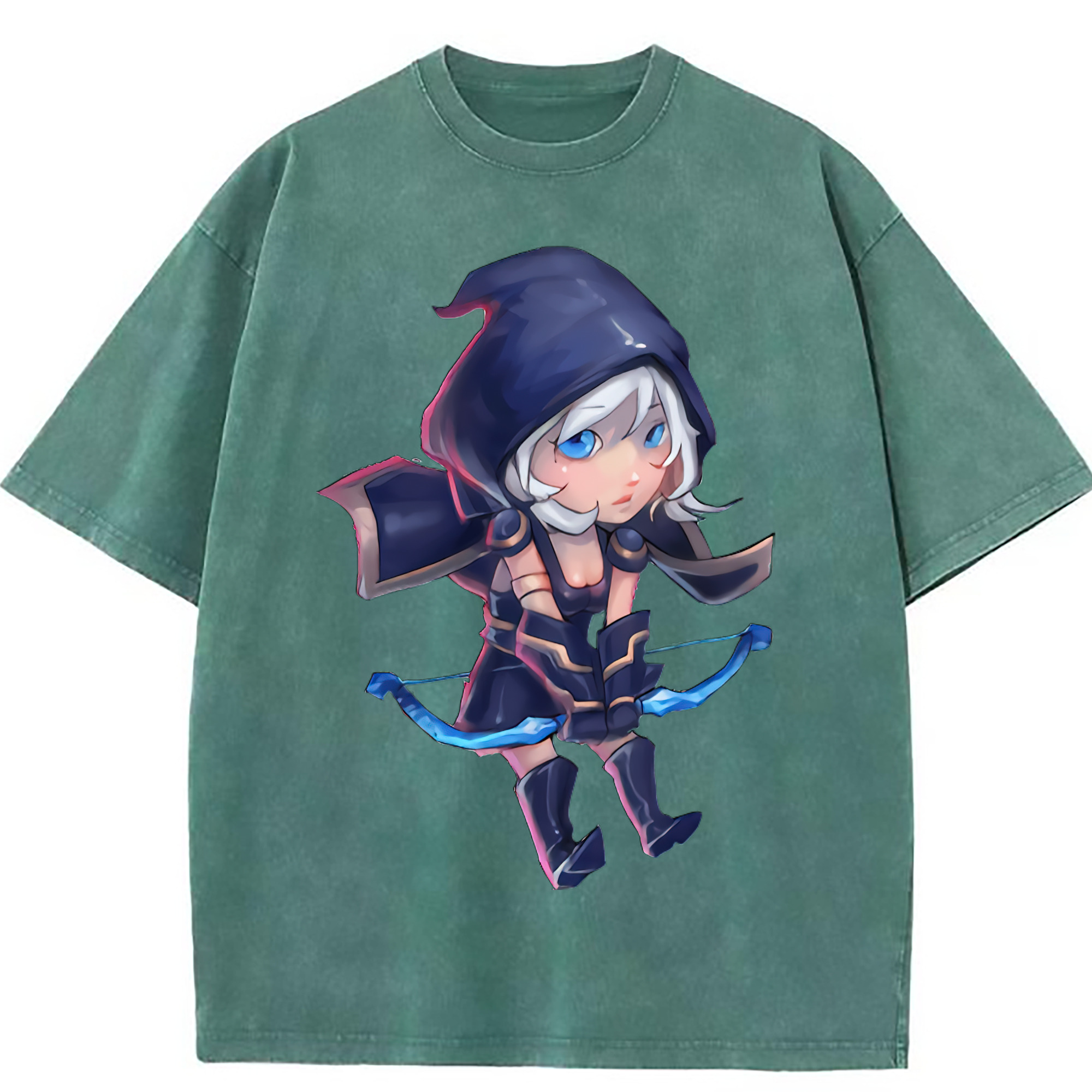（画像用） リーグ・オブ・レジェンド League of Legends LOL 綿100% ヴィンテージ風 半袖Tシャツ（フロントプリント）